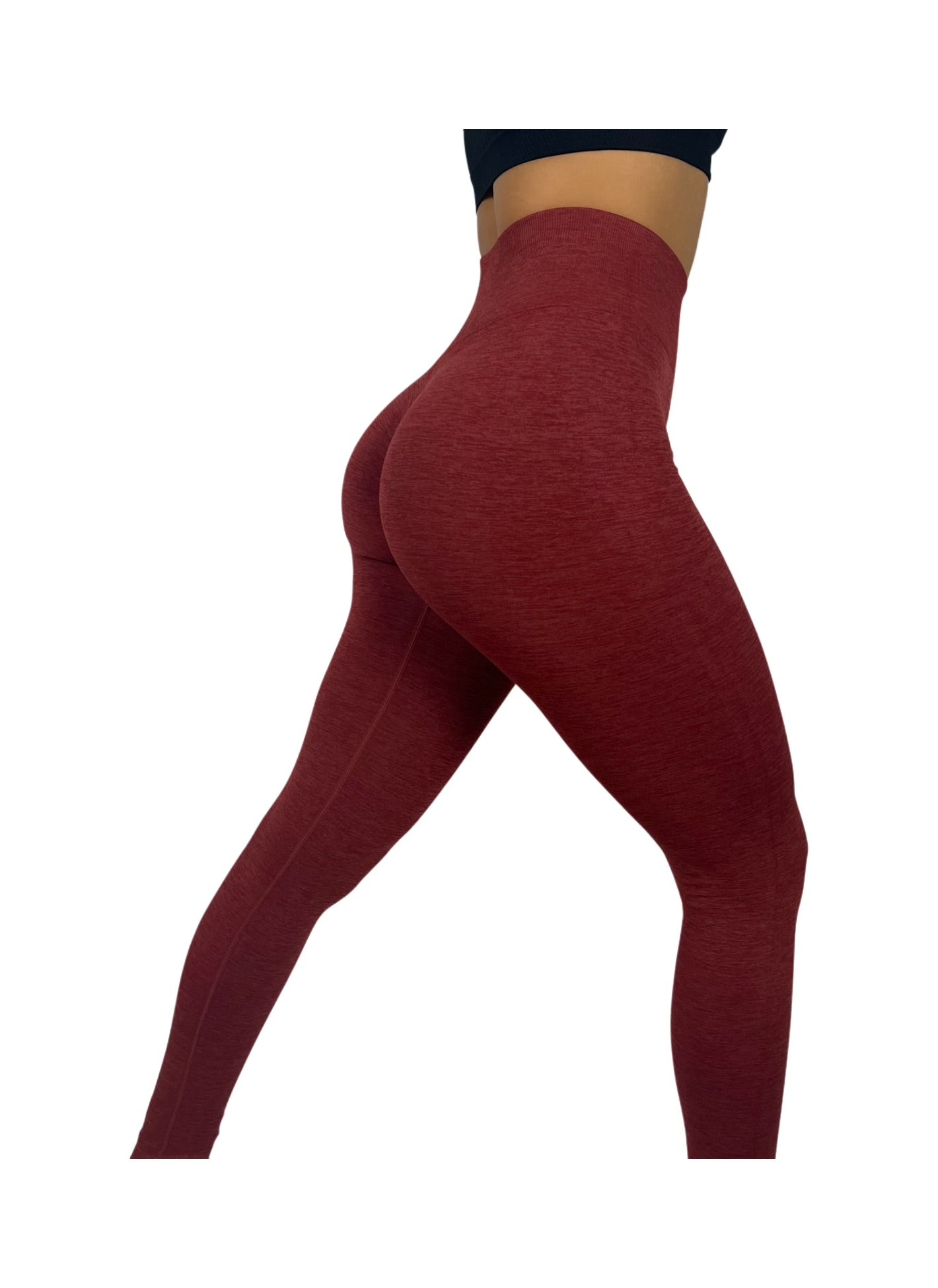 WINE RED SCULPTING LEGGINGS