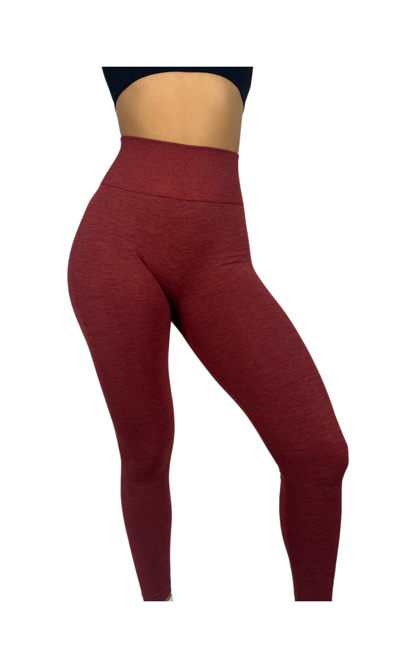 WINE RED SCULPTING LEGGINGS