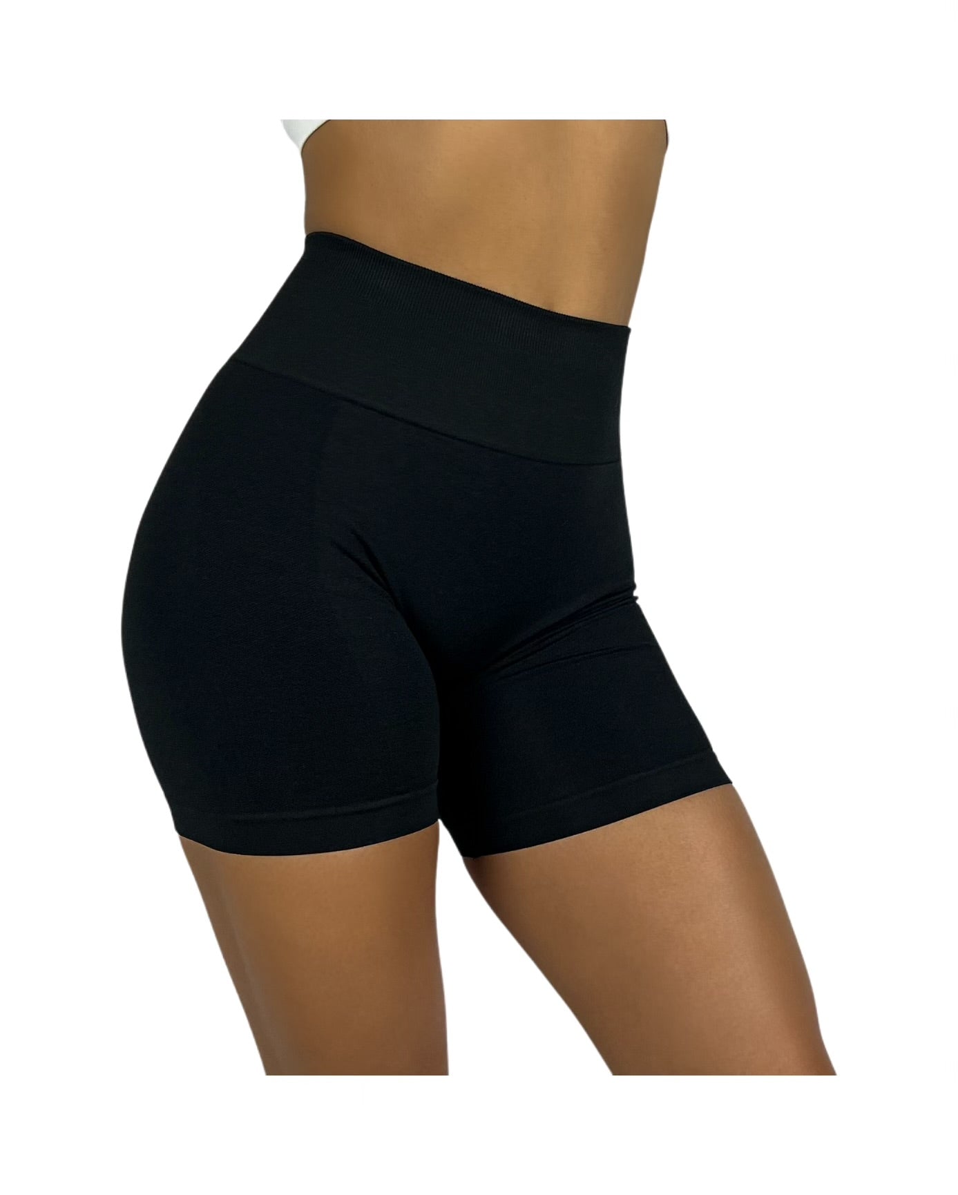 BLACK SCULPTING SHORTS