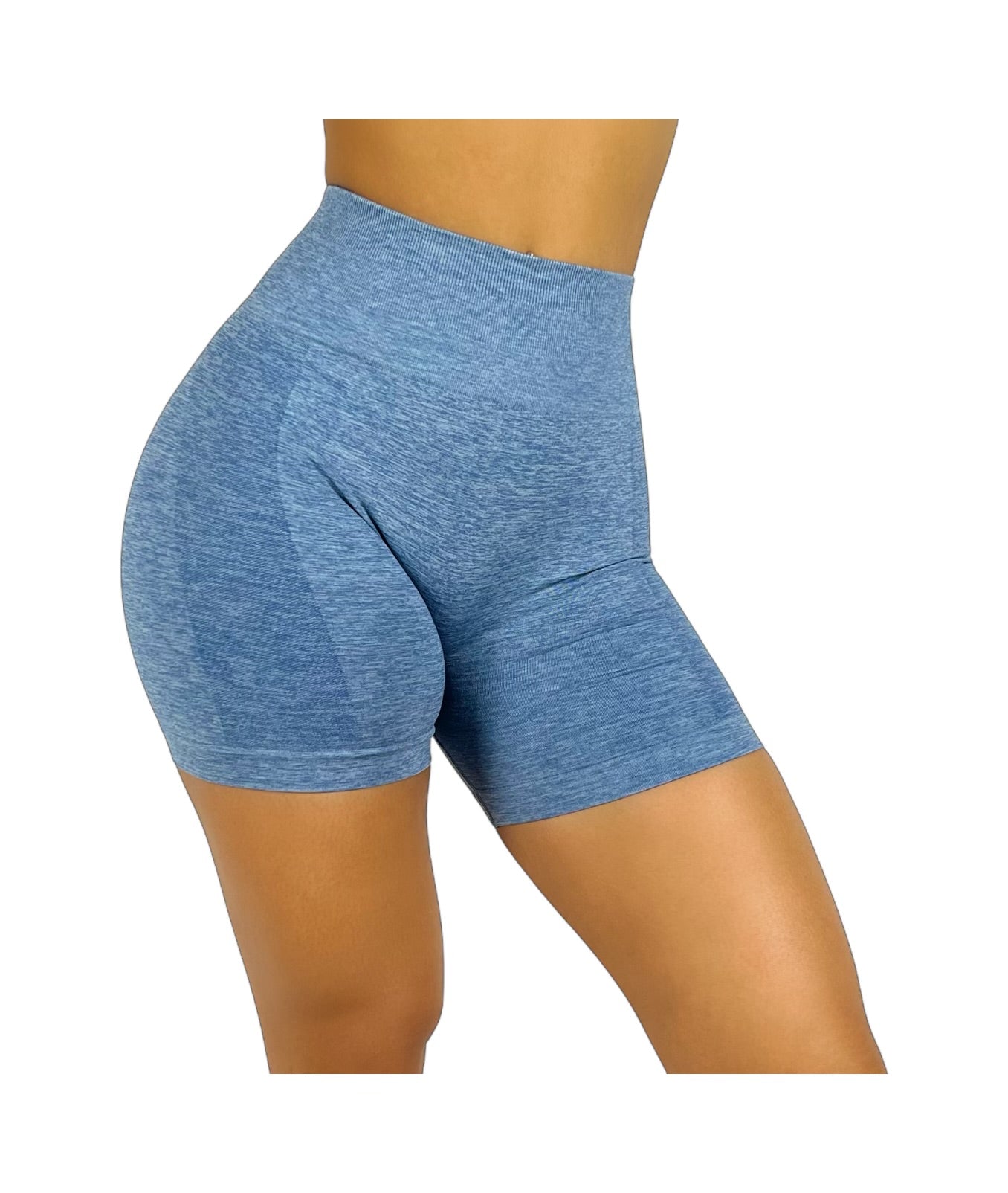 WASHED BLUE SCULPTING SHORTS