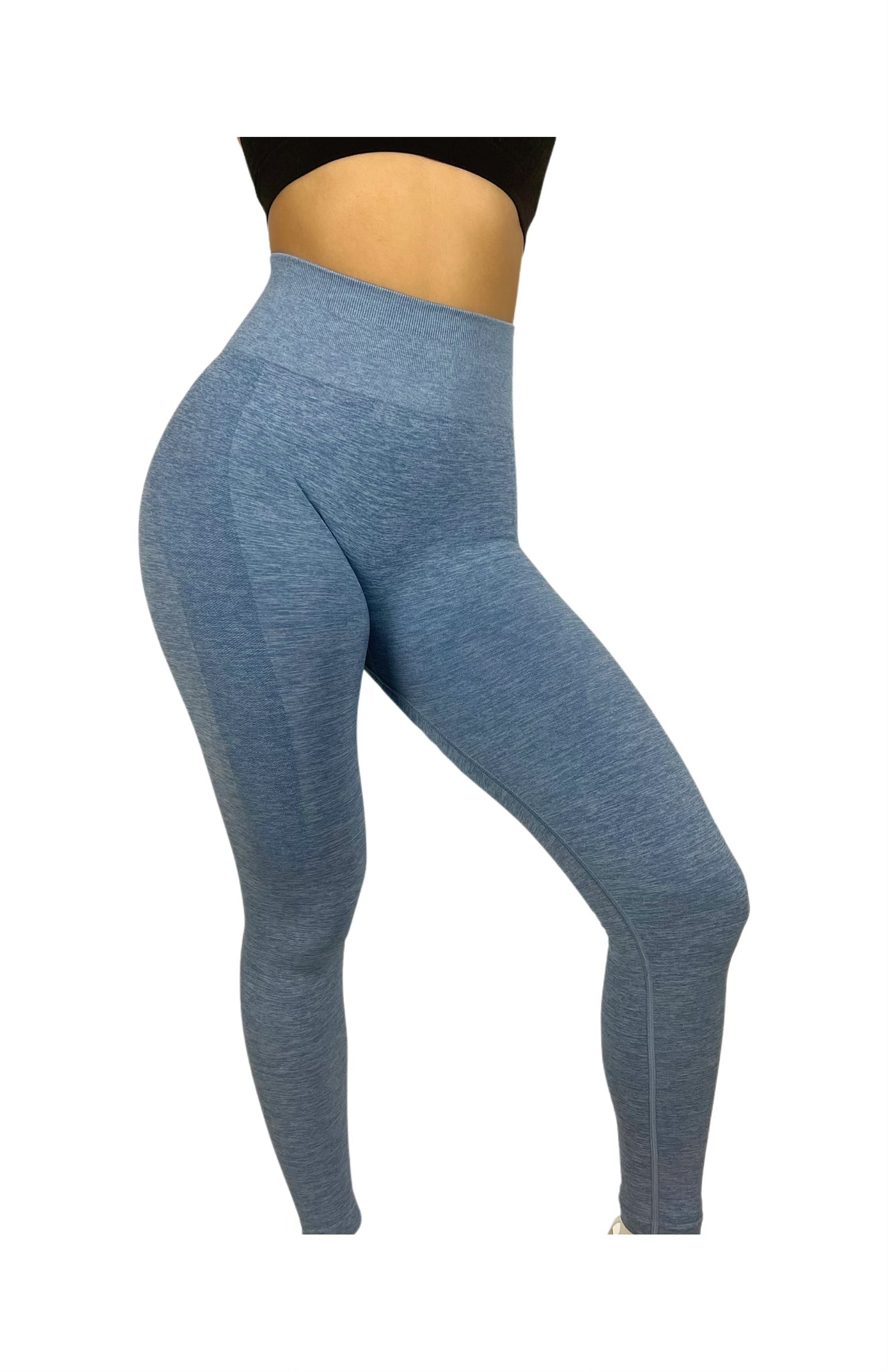 WASHED BLUE SCULPTING LEGGINGS