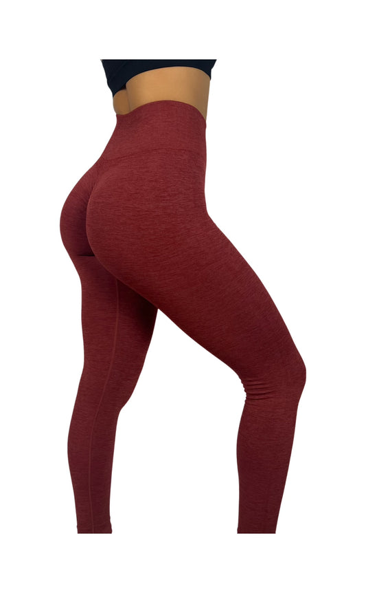 WINE RED SCULPTING LEGGINGS