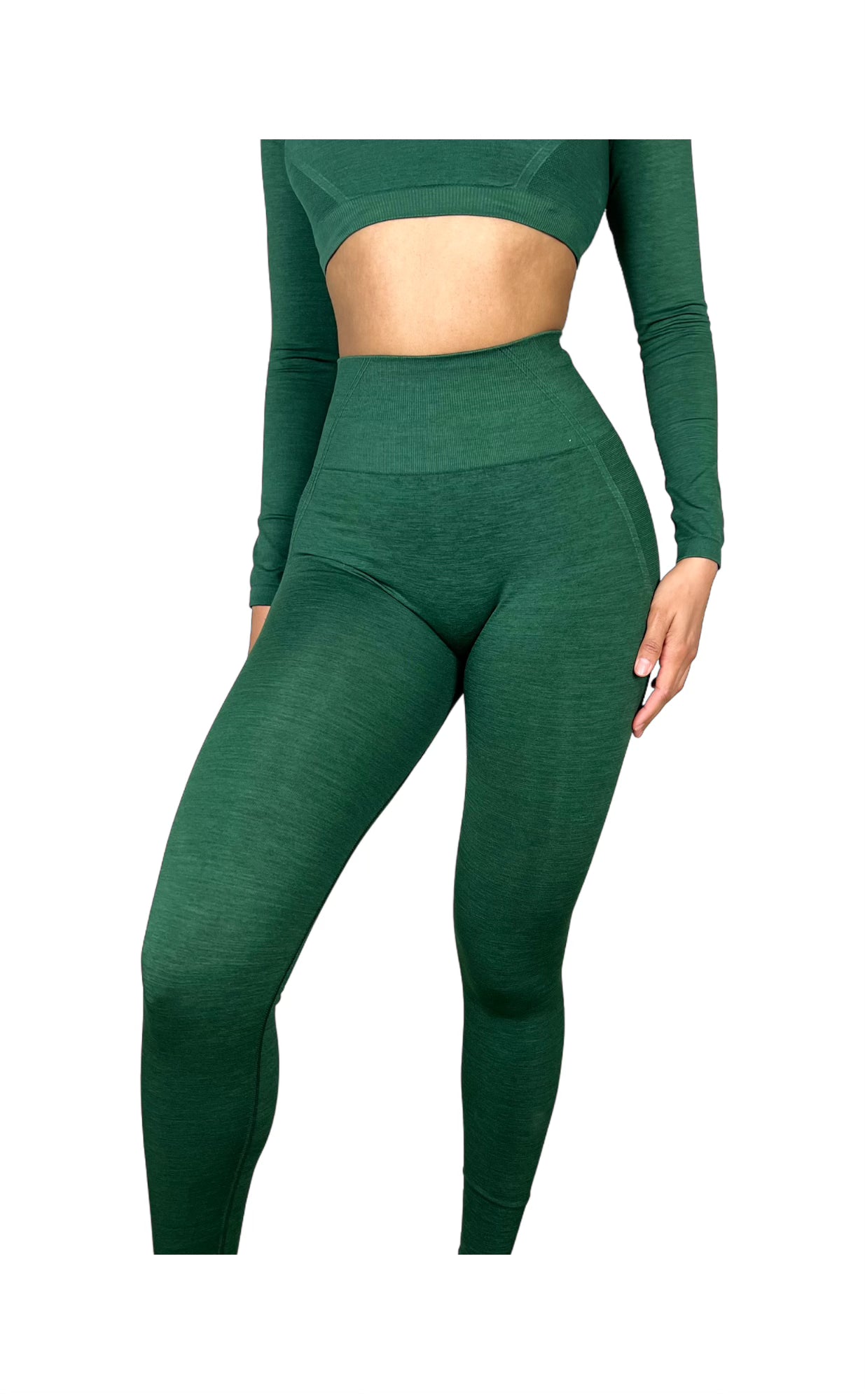 EMERALD GREEN ABSTRACT LEGGINGS