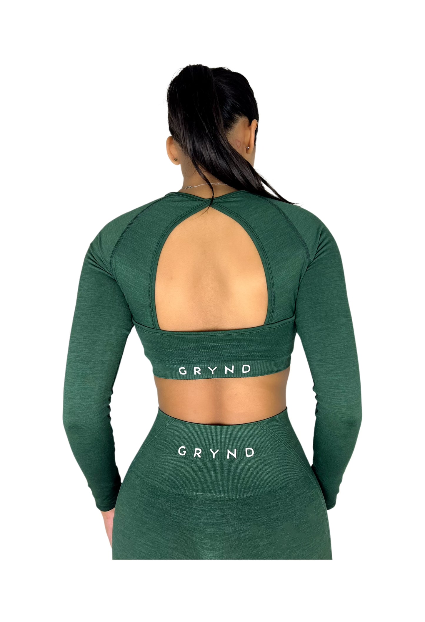 EMERALD GREEN ABSTRACT LONG SLEEVE