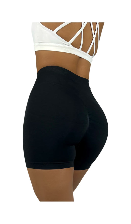 BLACK SCULPTING SHORTS